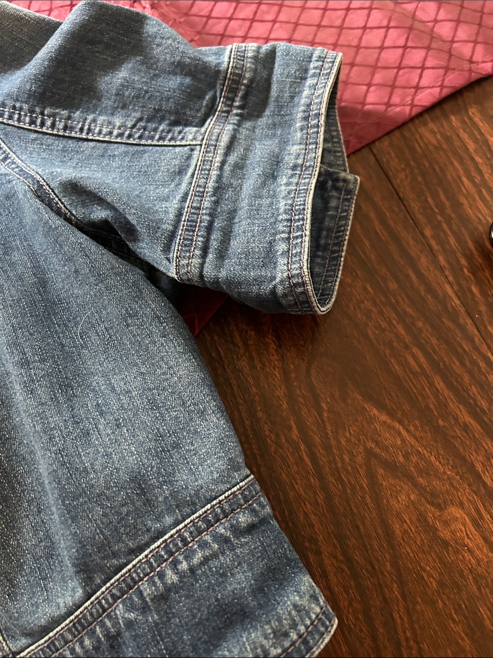 American Rag Light Blue Denim Short Sleeve Jacket - Picture 3 of 8
